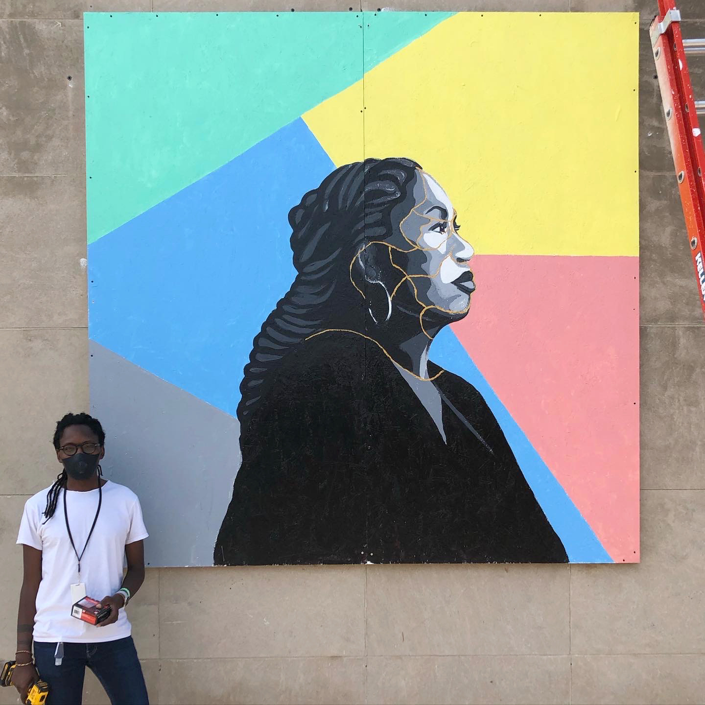 No Time for Despair Toni Morrison mural by Pasteur Mudende